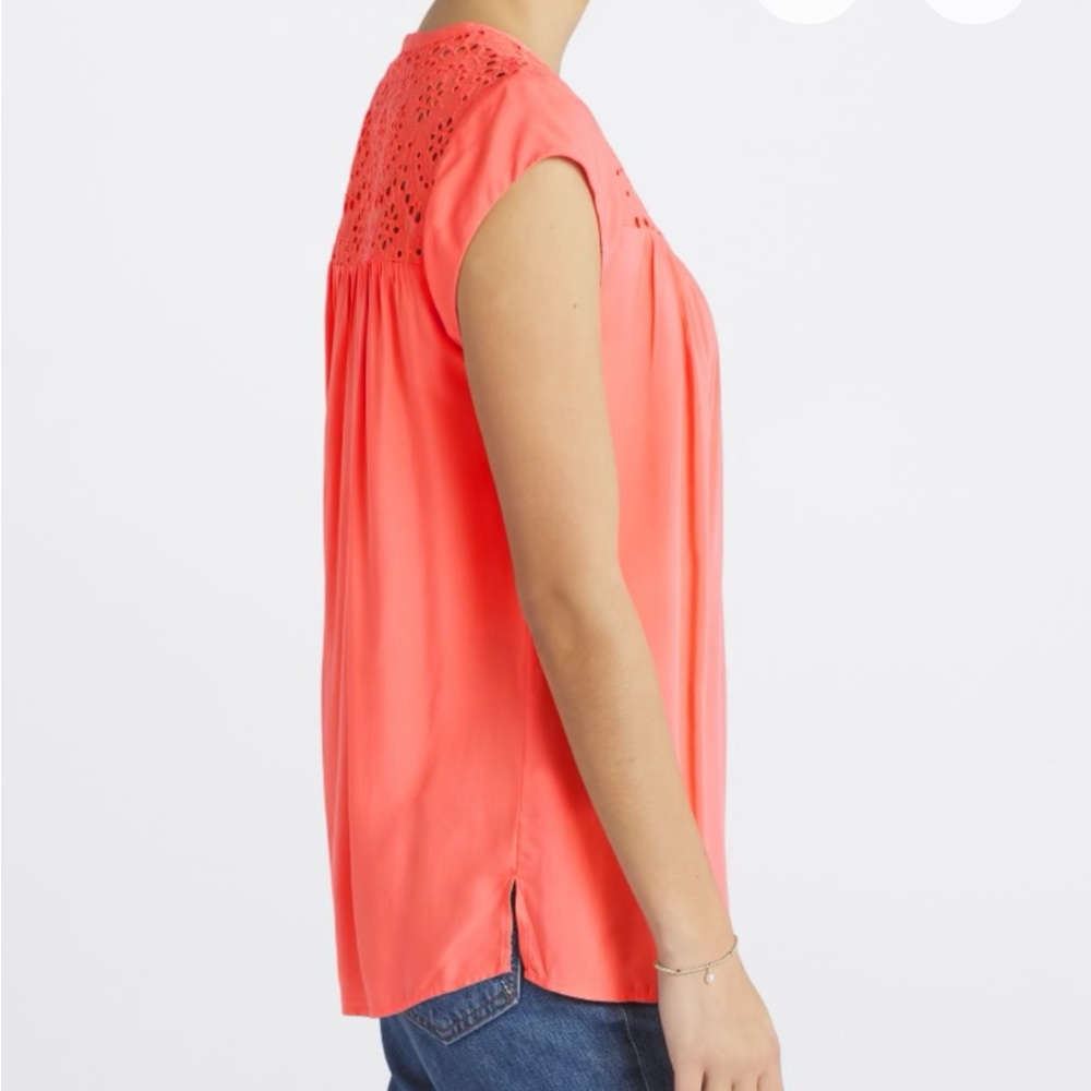 Daniel Rainn Coral Eyelet Blouse - Picture 4 of 4